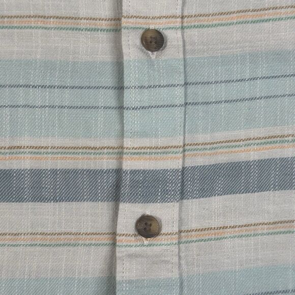 Billabong Button Up Mens Blue & White Plaid Shirt in Small - Picture 3 of 12